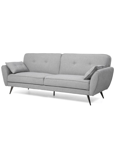 Futón Niccoló Gris Claro - Sofá Cama Moderno y Funcional