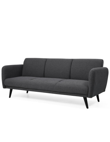 Futón Tino Gris Oscuro - Sofá Cama Moderno y Elegante