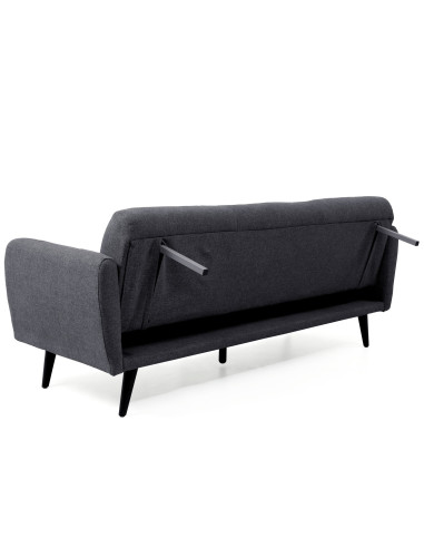 Futón Tino Gris Oscuro - Sofá Cama Moderno y Elegante
