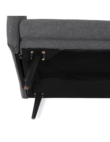 Futón Tino Gris Oscuro - Sofá Cama Moderno y Elegante