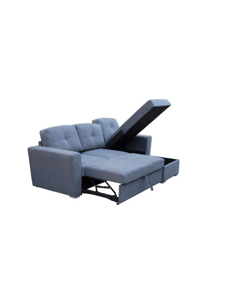 Sofá cama seccional Asher gris oscuro