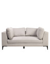Sofá 2 Cuerpos Alara Gris Claro - Mueble de Living Moderno