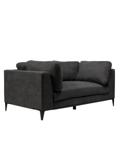 Sofá 2 cuerpos Alara gris oscuro 2