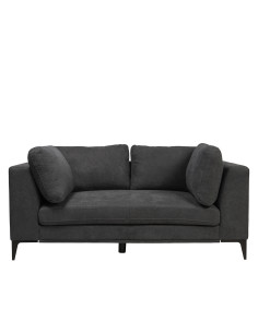 Sofá 2 cuerpos Alara gris oscuro