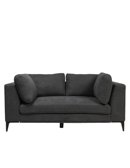 Sofá 2 cuerpos Alara gris oscuro