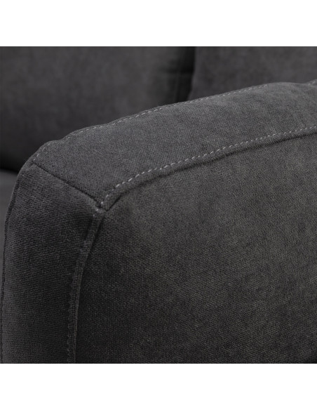 Sofá 2 cuerpos Alara gris oscuro