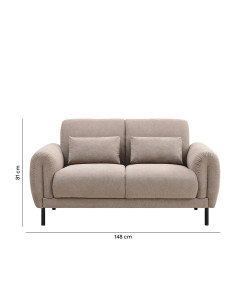 Sofá 2 cuerpos Lucía beige 2