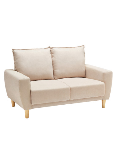 Sofá 2 Cuerpos Maya Beige - Mueble Moderno para Living