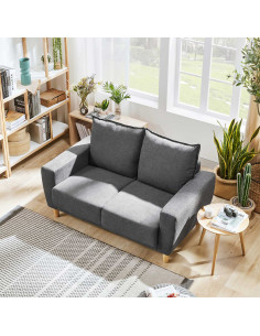 Sofá 2 cuerpos Maya gris 2