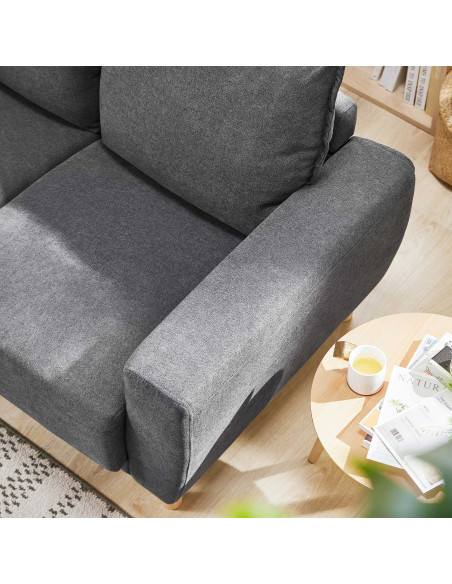 Sofá 2 cuerpos Maya gris