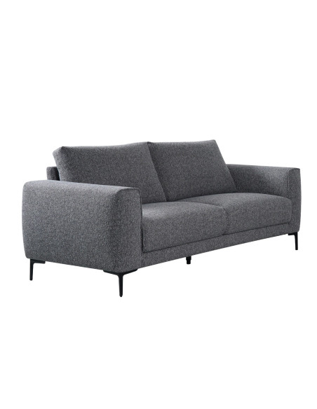 Sofá 2 cuerpos Smile gris oscuro