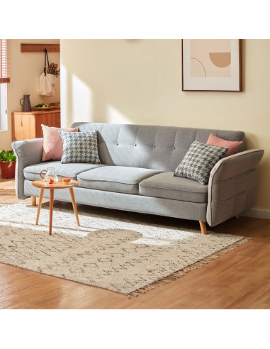 Sofá 3 Cuerpos Gala Gris - Convertible y Reclinable