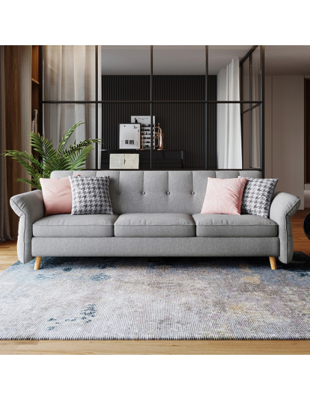 Sofá 3 cuerpos Gala gris