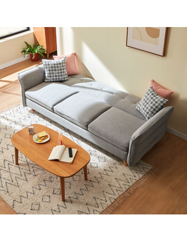 Sofá 3 Cuerpos Gala Gris - Convertible y Reclinable