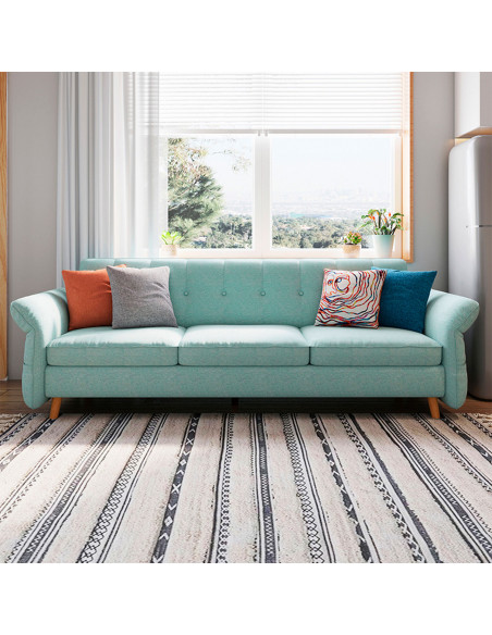 Sofá 3 cuerpos Gala turquesa