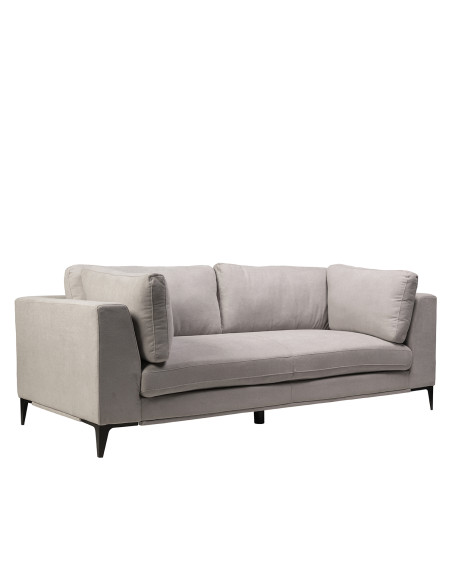 Sofá 3 cuerpos Alara gris claro