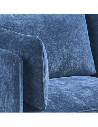 Sofá 3 Cuerpos Dayton Azul - Mueble de Living Cómodo y Duradero