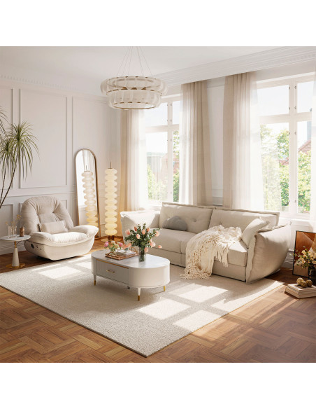 Sofá 3 cuerpos Larisa blanco