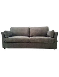 Sofá 3 cuerpos Livonia gris oscuro