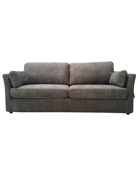 Sofá 3 cuerpos Livonia gris oscuro