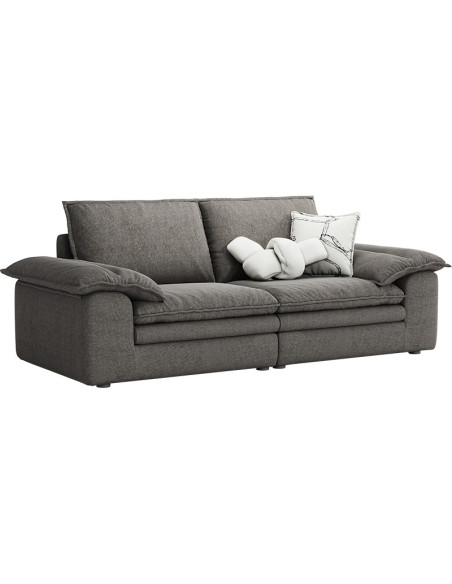 Sofá 3 cuerpos Lúnea gris oscuro