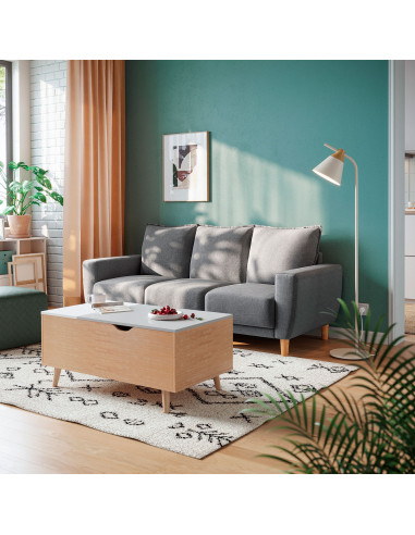 Sofá 3 Cuerpos Maya Gris - Estilo Moderno y Elegante