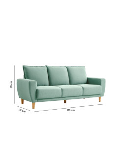 Sofá 3 cuerpos Maya verde 2