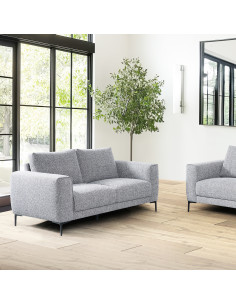 Sofá 3 cuerpos Smile gris claro 2