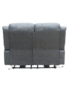 Sofá reclinable 2 cuerpos eléctrico Siros gris 2