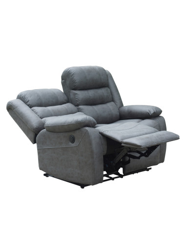 Sofá Reclinable 2 Cuerpos Eléctrico Siros Gris - Comodidad Moderna