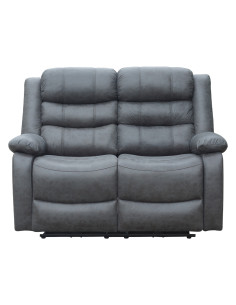 Sofá reclinable 2 cuerpos eléctrico Siros gris