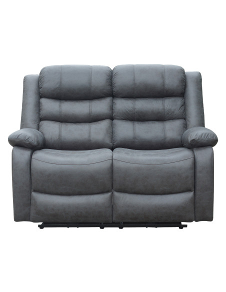 Sofá reclinable 2 cuerpos eléctrico Siros gris