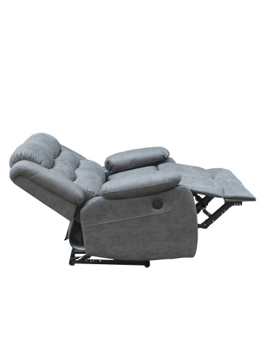 Sofá Reclinable 2 Cuerpos Eléctrico Siros Gris - Comodidad Moderna