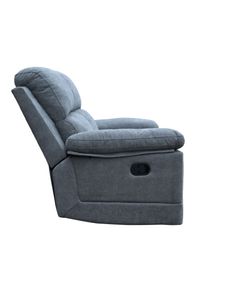 Sofá reclinable 2 cuerpos Mark gris