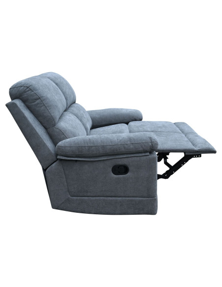 Sofá reclinable 2 cuerpos Mark gris