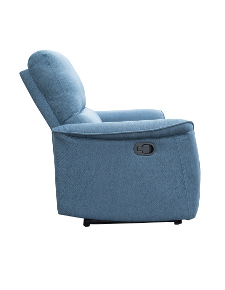 Sofá reclinable 2 cuerpos Milos azul
