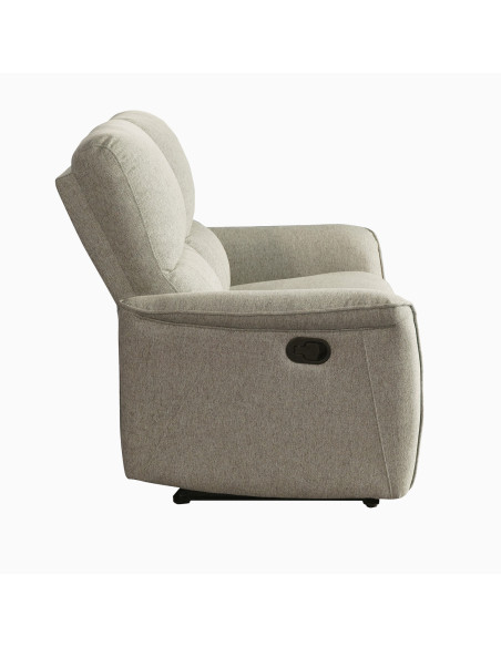 Sofá reclinable 2 cuerpos Milos beige