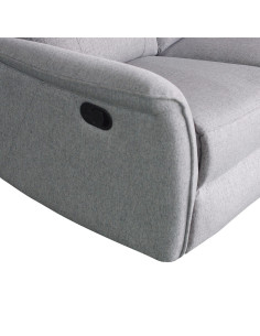 Sofá reclinable 2 cuerpos Milos gris 2