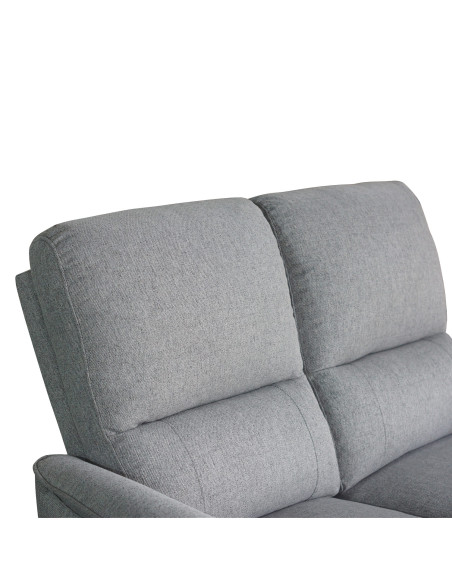 Sofá reclinable 2 cuerpos Milos gris