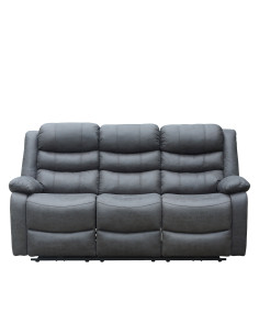 Sofá reclinable 3 cuerpos eléctrico Siros gris