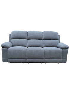 Sofá reclinable 3 cuerpos Mark gris