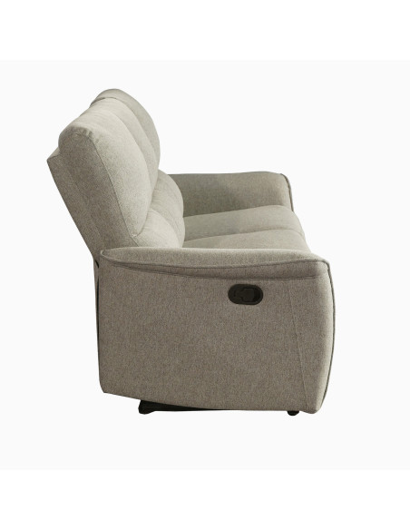 Sofá reclinable 3 cuerpos Milos beige