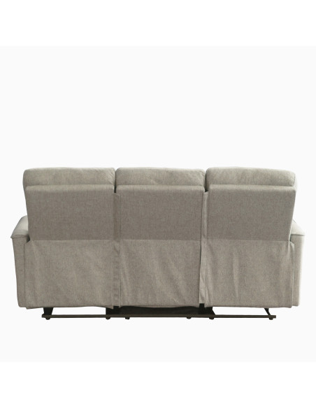 Sofá reclinable 3 cuerpos Milos beige