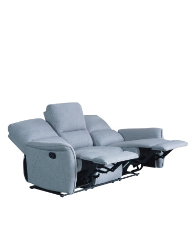Sofá Reclinable 3 Cuerpos Milos Gris - Comodidad y Estilo