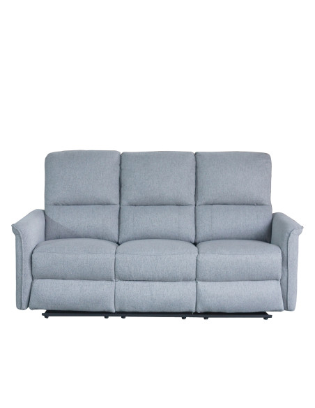 Sofá reclinable 3 cuerpos Milos gris