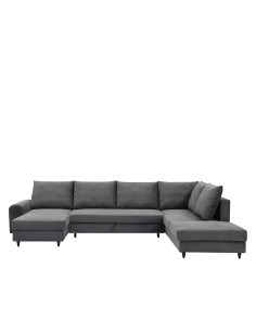 Sofá seccional Santino gris oscuro