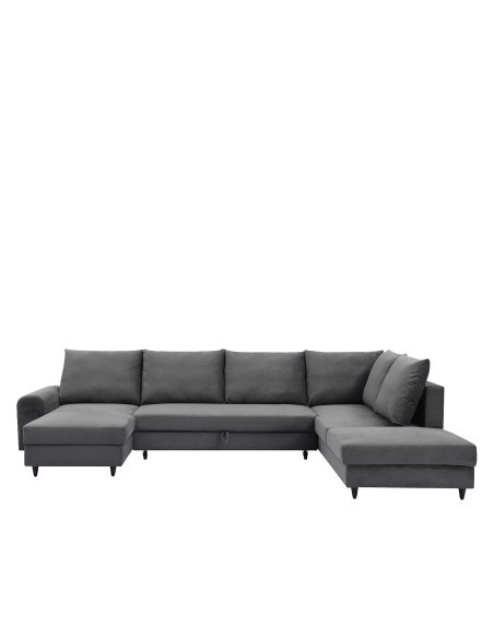 Sofá seccional Santino gris oscuro
