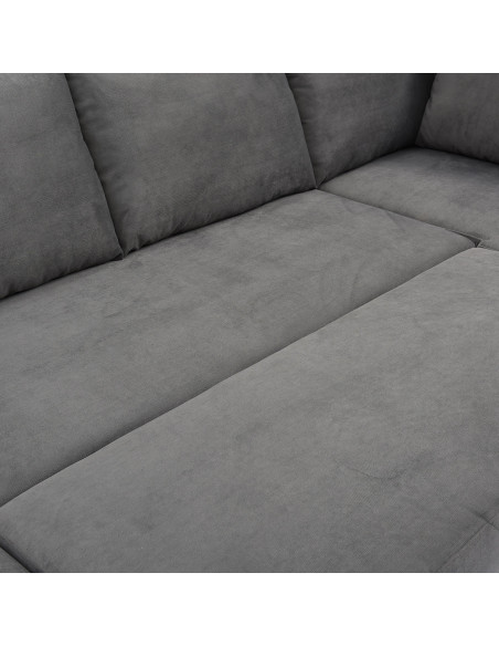 Sofá seccional Santino gris oscuro
