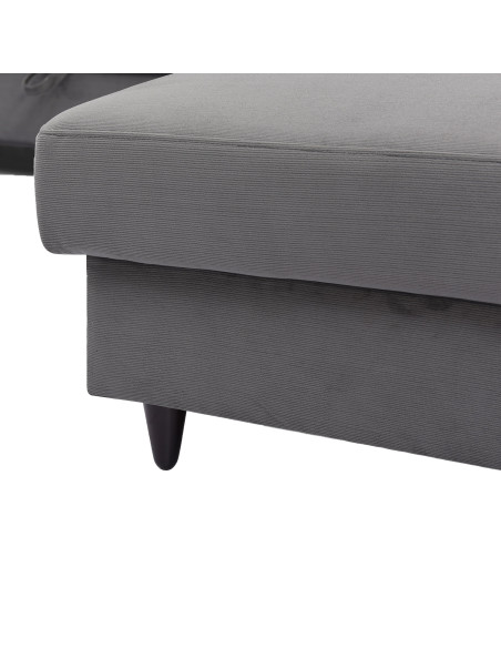 Sofá seccional Santino gris oscuro