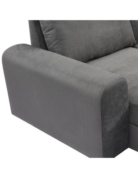 Sofá seccional Santino gris oscuro